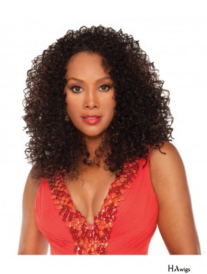 Indian Remy Capless Shoulder Curly Brown Human Hair Half Wigs