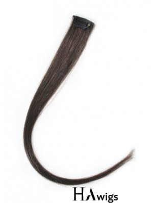 Modern Brown Straight Remy Human Hair Clip In Hair Extensions