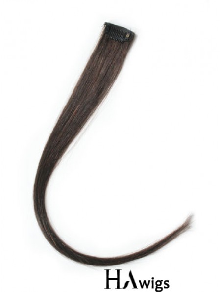 Modern Brown Straight Remy Human Hair Clip In Hair Extensions