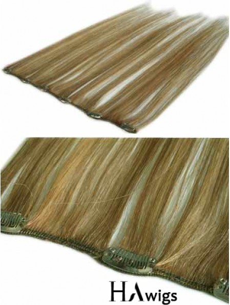 Amazing Blonde Straight Remy Human Hair Clip In Hair Extensions