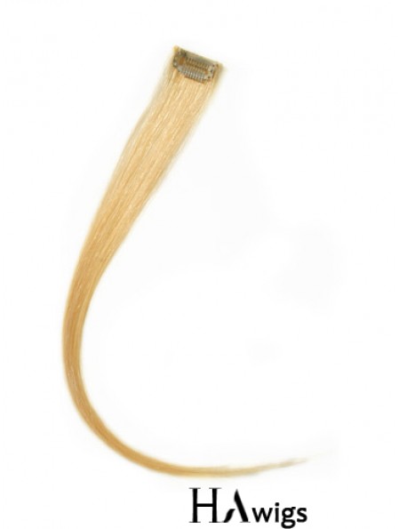 Trendy Blonde Straight Remy Human Hair Clip In Hair Extensions