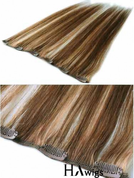 Good Brown Straight Remy Human Hair Clip In Hair Extensions