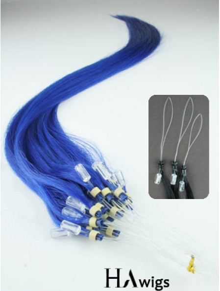 Affordable Black Straight Micro Loop Ring Hair Extensions