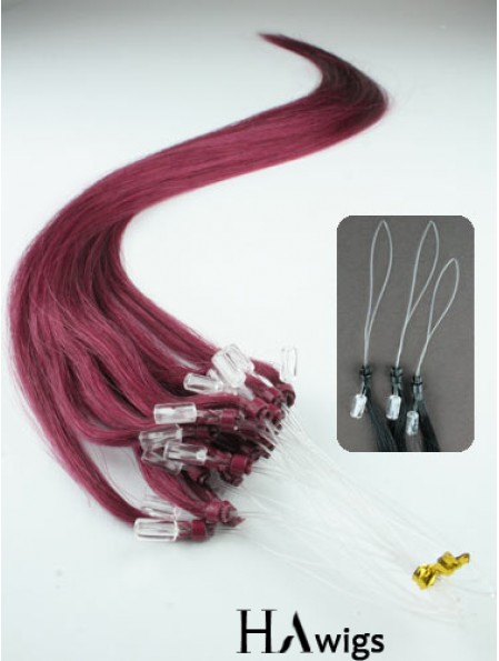 Suitable Red Straight Micro Loop Ring Hair Extensions