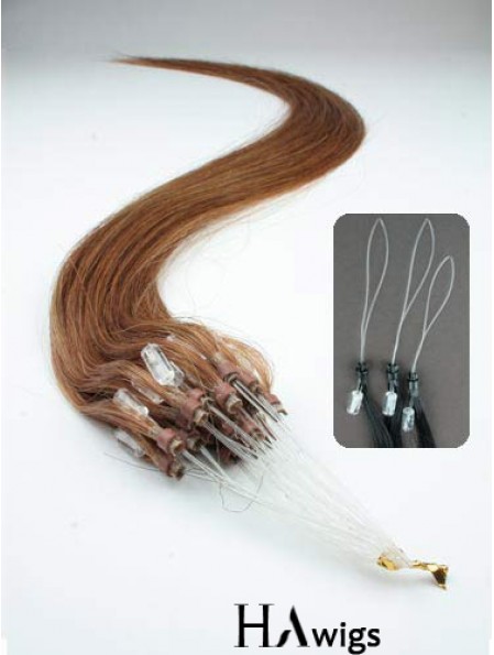 Discount Auburn Straight Micro Loop Ring Hair Extensions