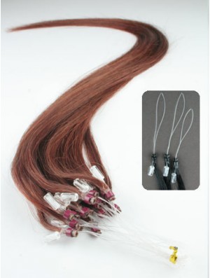 Incredible Auburn Straight Micro Loop Ring Hair Extensions