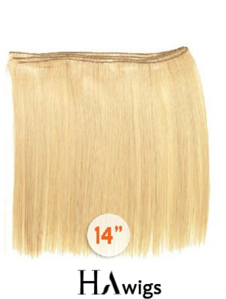 Straight Remy Human Hair Blonde Style Weft Extensions