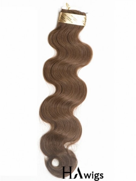 Brown Wavy Stick/I Tip Hair Extensions