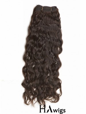 Curly Remy Human Hair Brown New Weft Extensions