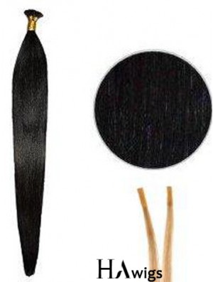 Black Straight Stick/I Tip Hair Extensions