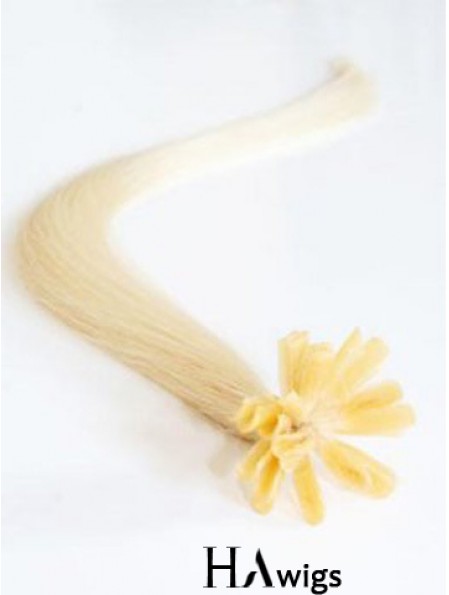 Blonde Straight Ideal Nail/U Tip Hair Extensions