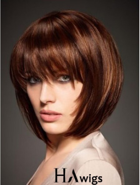 Human Hair Straight Style Chin Length Bobs Cut