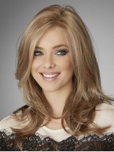 Trendy Blonde Wavy Long Remy Human Hair Lace Front Wigs