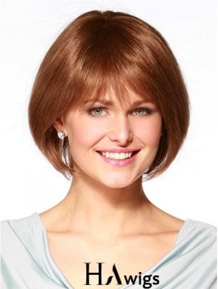 Real Hair Bob Wig Remy Human Bobs Cuts Straight Style Chin Length