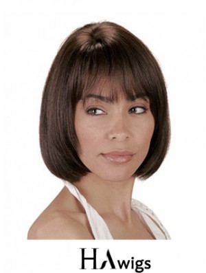 Durable Human Hair Bobs Wigs Bobs Cut Straight Style Chin Length