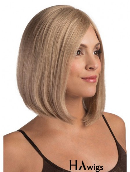 Lace Front Chin Length Straight Blonde Fashionable Bob Wigs