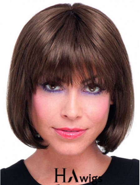  IncLace Frontible Auburn Straight Chin Length Remy Human Lace Wigs