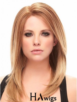 Auburn Shoulder Length Trendy Straight Without Bangs Lace Wigs