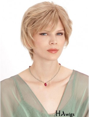 Monofilament Straight Layered Chin Length 8 inch Incredible Human Hair Wigs