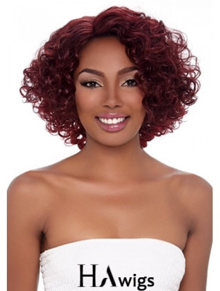 Curly Wigs For African American Women With Capless Curly Style Red Color