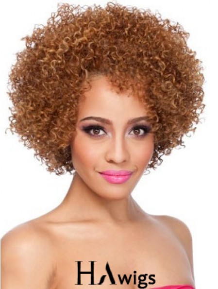 African American Afro Wigs Chin Length Kinky Style Layered Cut