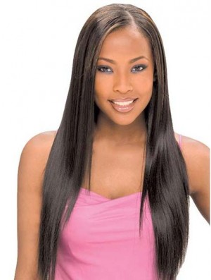Fabulous Long Straight 22 inch Synthetic Glueless Lace Front Wigs