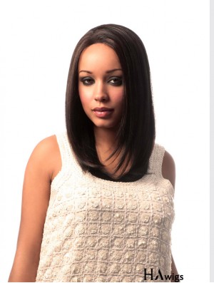 Long Brown Yaki Without Bangs Great African American Wigs