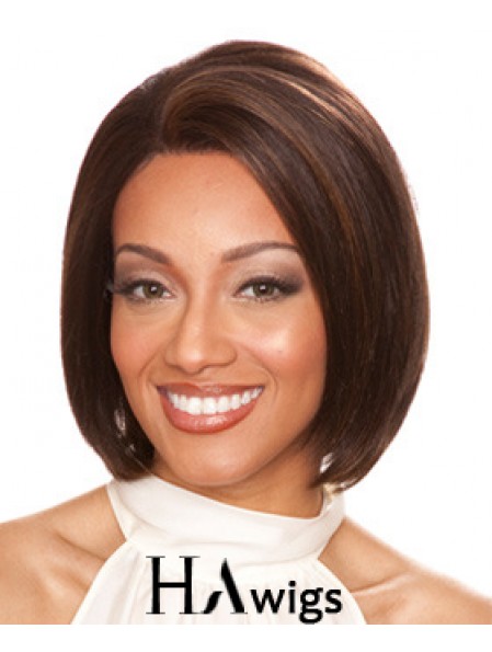 Human Hair Lace Fronts Chin Length Straight Style Bobs Cut