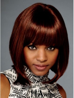 Lace Front Chin Length Straight Auburn Cheap Bob Wigs