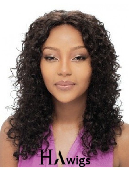 Long Black Curly Without Bangs Amazing African American Wigs