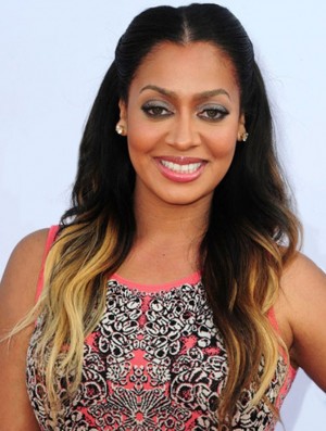 Long Ombre/2 Tone Wavy Without Bangs Stylish African American Wigs