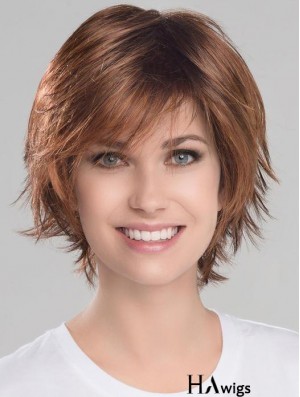 Comfortable Auburn Beautiful Wavy Short Synthetic Bob Wigs