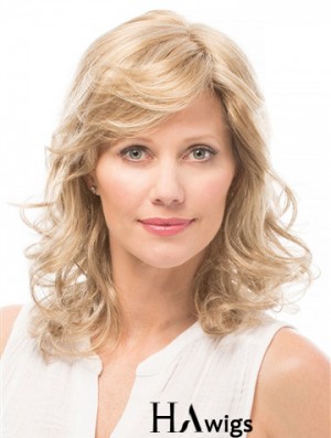 Layered 14 inch Shoulder Length Wavy Style Medium Wigs