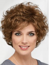 Comfortable Curly Brown Short 8inch Designed Classic Wigs