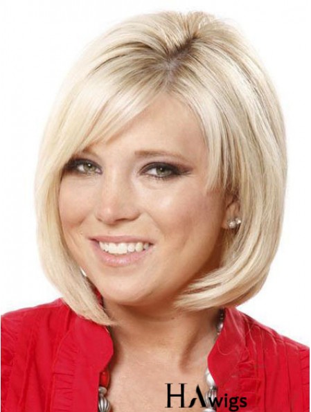 Lace Front Chin Length Straight Blonde Online Bob Wigs