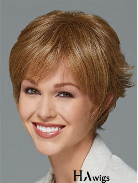 Short Boycuts Straight Blonde New Synthetic Wigs