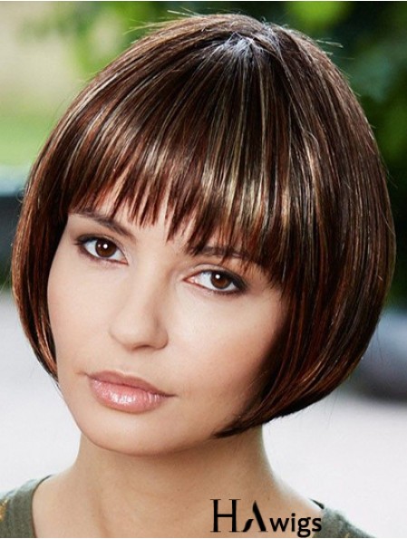 Best Synthetic Wigs For Women With Straight Hair Style Brown Color