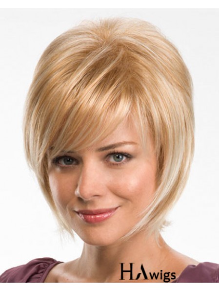 Straight Layered 10 inch Blonde Fabulous Synthetic Wigs