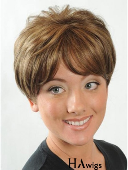 Short Boycuts Straight Auburn Online Synthetic Wigs