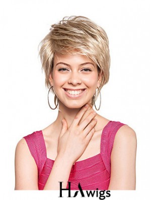 Short Boycuts Straight Blonde Amazing Synthetic Wigs