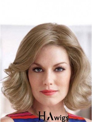 Wavy Blonde Hairstyles Chin Length Classic Wigs