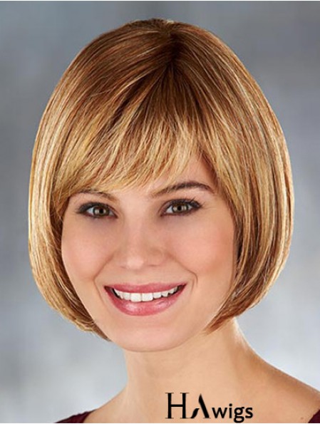 Chin Length Blonde Popular 10 inch Straight Bob Wigs