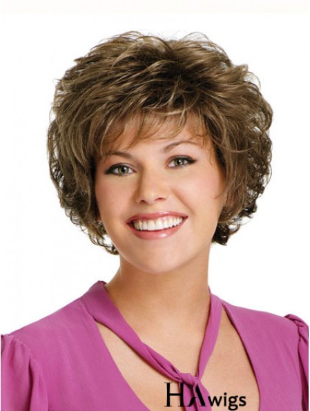 Curly Brown Discount Short Classic Wigs