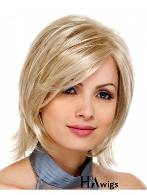 Blonde Synthetic Lace Front Wigs Bobs Hair Cuts Chin Length