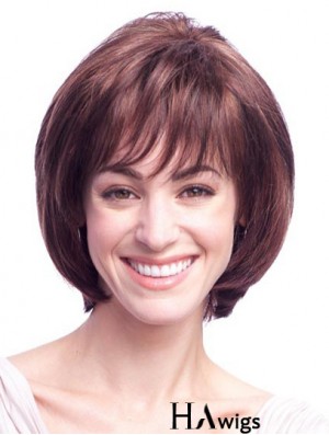 Chin Length Auburn Affordable 11 inch Straight Bob Wigs