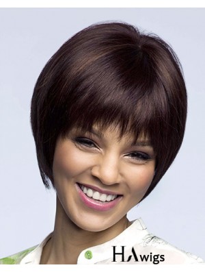 Straight Chin Length Auburn 8 inch Lace Front High Quality Bob Wigs