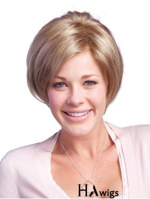 Straight Chin Length Brown 10 inch Lace Front Trendy Bob Wigs