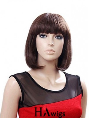 Chin Length Bobs Straight Auburn Incredible Synthetic Wigs