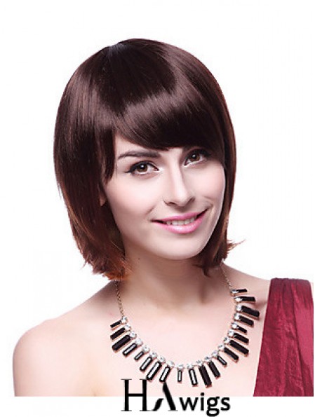 Chin Length Bobs Straight Auburn Fabulous Synthetic Wigs