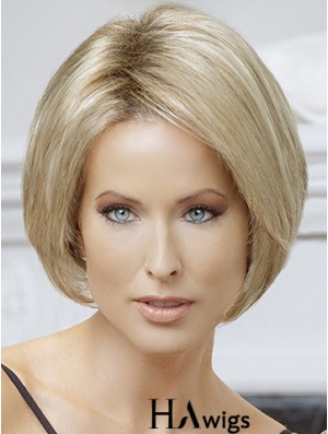 Bobs Blonde Straight Chin Length 10 inch Online Medium Wigs